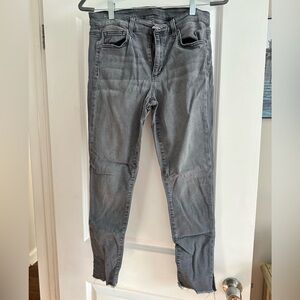 Joe’s jeans. Gray. Skinny ankle. Size 30. Raw hem.